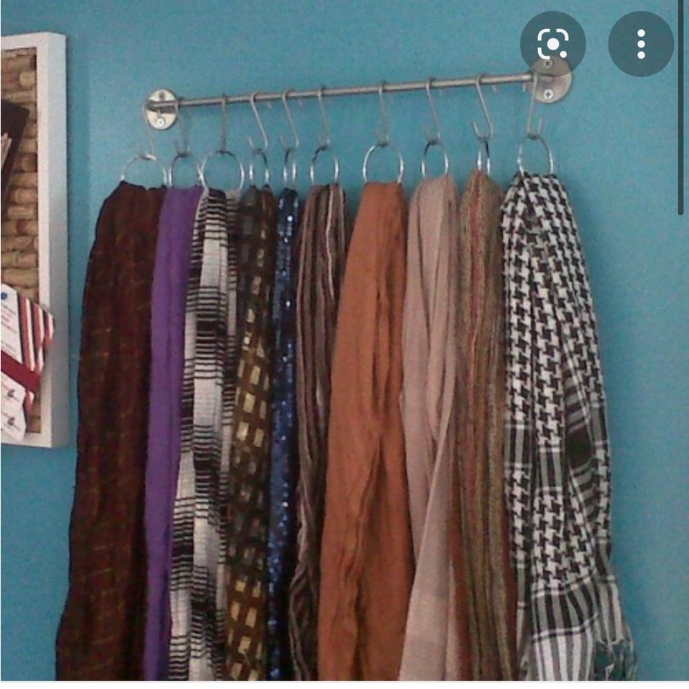 60 metallic rings curtains and shorts, pants, jeans, scarfs, belts organization - Picture 6 of 9